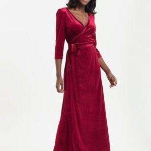 Voodoo Vixen Olive Green Velvet Long 